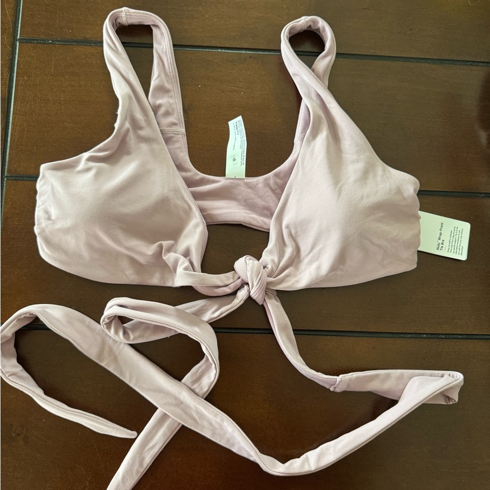Lululemon Pink Wrap Sports Bra with Adjustable Straps